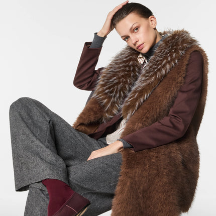 GILET PIUMA IN ECOVOLPE