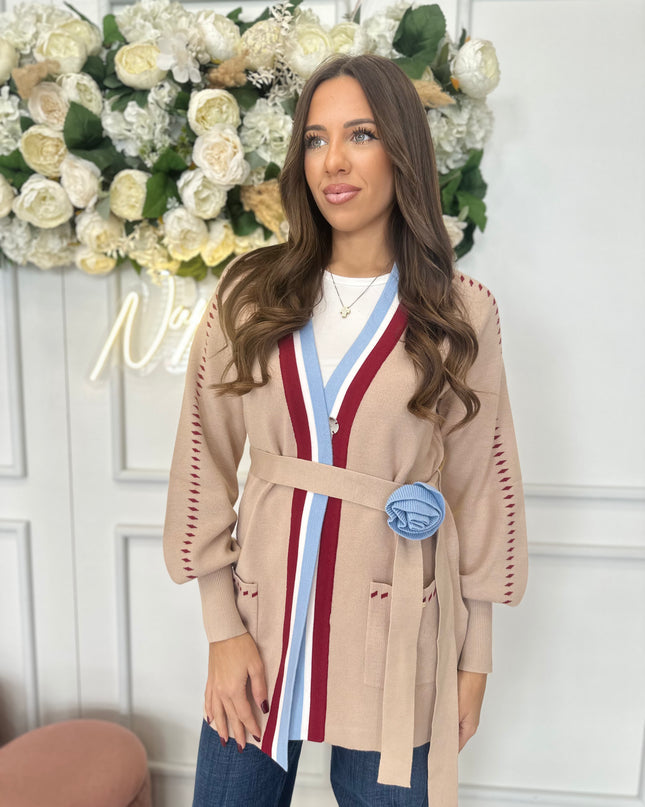 CARDIGAN CINTURA FIORE