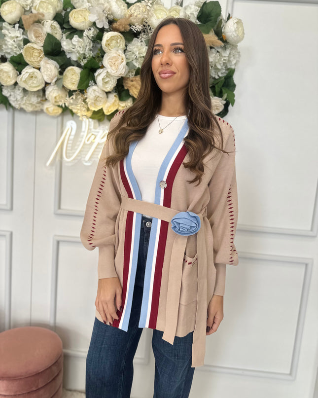 CARDIGAN CINTURA FIORE