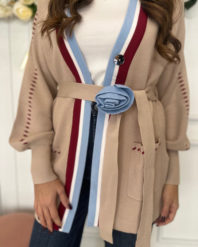 CARDIGAN CINTURA FIORE