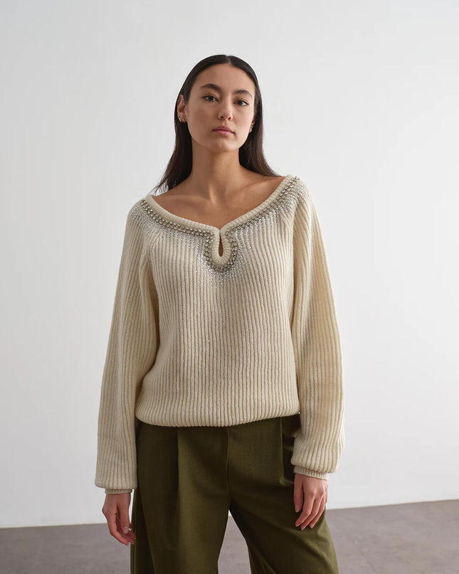 MAGLIONE SCOLLO GIOIELLO