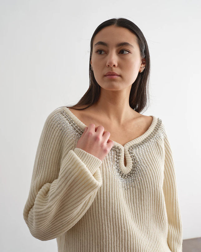 MAGLIONE SCOLLO GIOIELLO