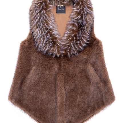 GILET PIUMA IN ECOVOLPE