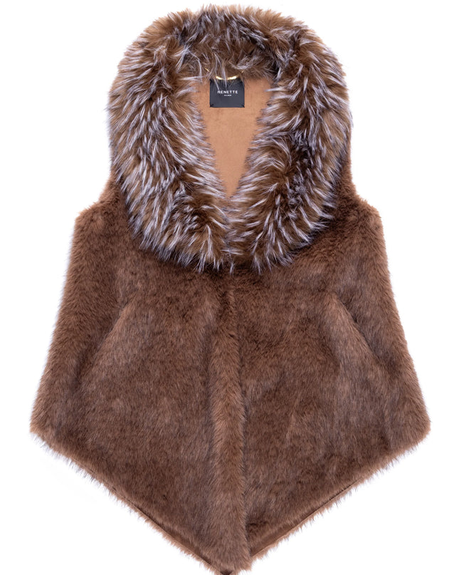 GILET PIUMA IN ECOVOLPE